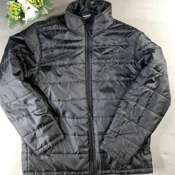 Reebok Mens Black Puffer Cold Weather Winter Jacket - Picture 1 of 8